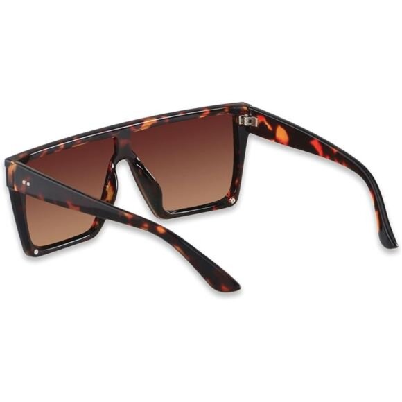 Square Oversized Sunglasses for Women Men Big Flat Top Fashion Shield Large UV - Picture 2 of 7